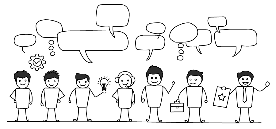 Entrepreneurs exchanging ideas and expertise